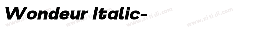 Wondeur Italic字体转换 Wondeur Italic字体转换